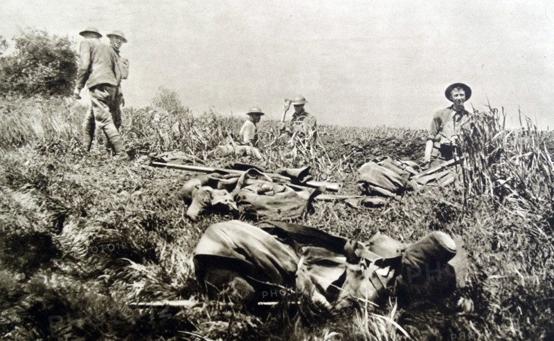 British soldiers in the marne, France during WWI