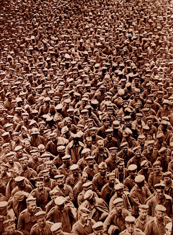 german prisoners of war at a prison camp in France during WWI