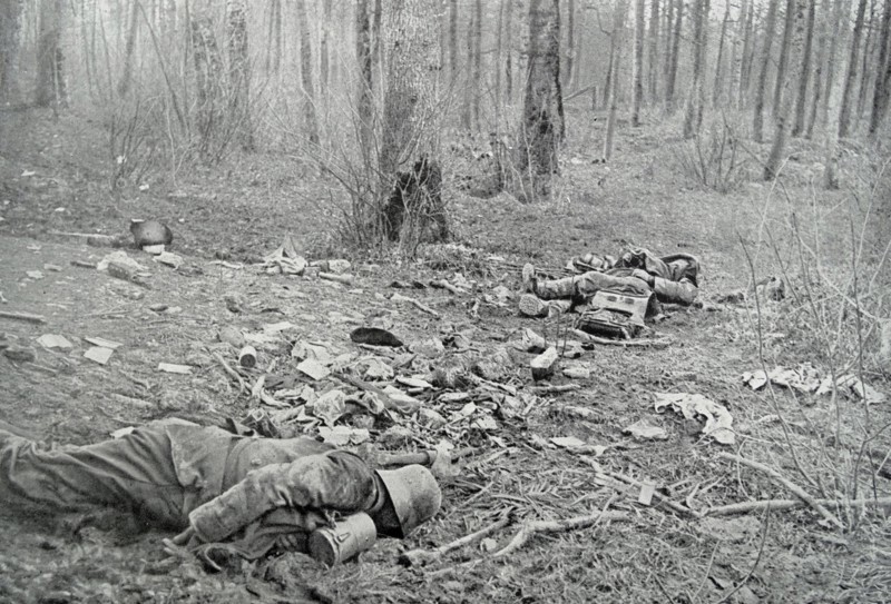 German soldiers killed  in action in France during the spring of 1918. WWI