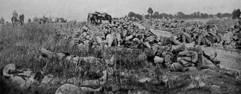 Russian survivors of the WWI Battle of Rawka-Ruska in Galkicia, 1914
