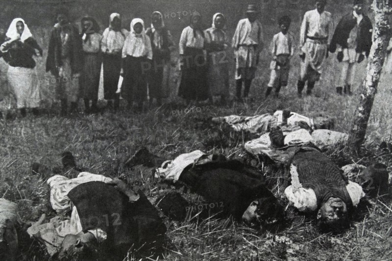 Masacres by Austrian forces of serbians in the opening weeks of WWI