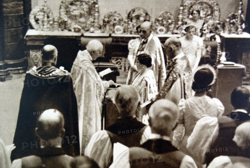 Coronation of British King George VI in Westminster Abbey