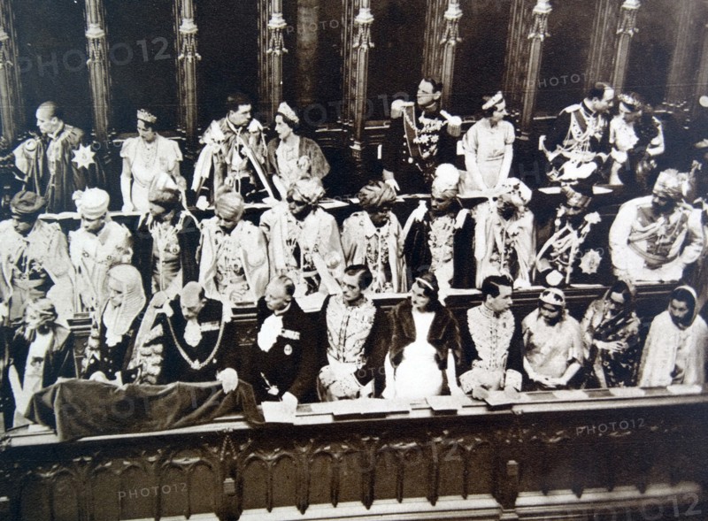 Coronation of British King George VI in Westminster Abbey