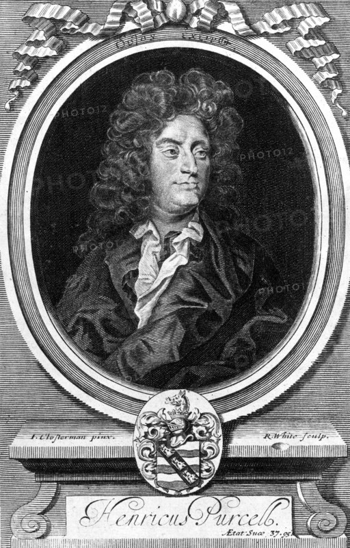 Portrait of English composer Henry Purcell