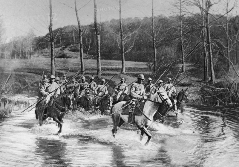 French cavalry cross the River Meuse