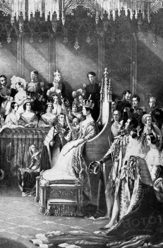 The coronation of Queen Victoria of Great Britain
