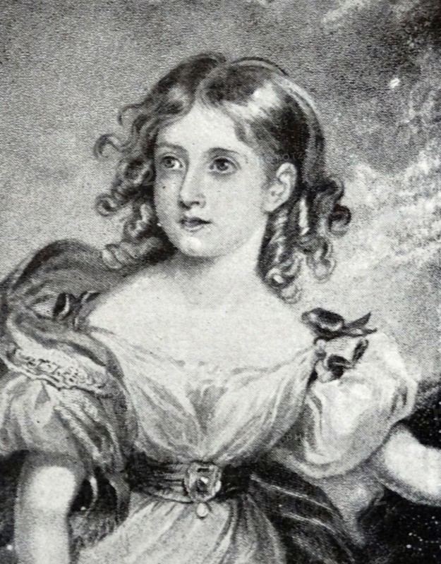 Portrait dated  1831 of Queen Victoria of Great Britain aged 12