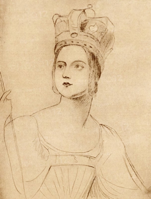 Sketch by George Hayter for the coronation of Queen Victoria