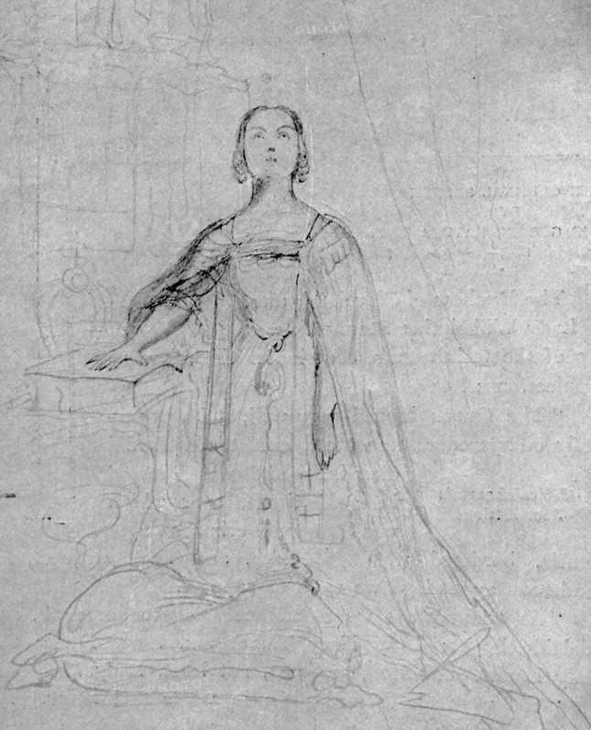 Sketch by George Hayter for the coronation of Queen Victoria