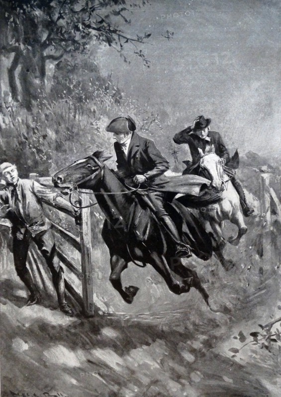 Lord Conyngham (left) and the Archbishop of Canterbury ride to Queen Victoria