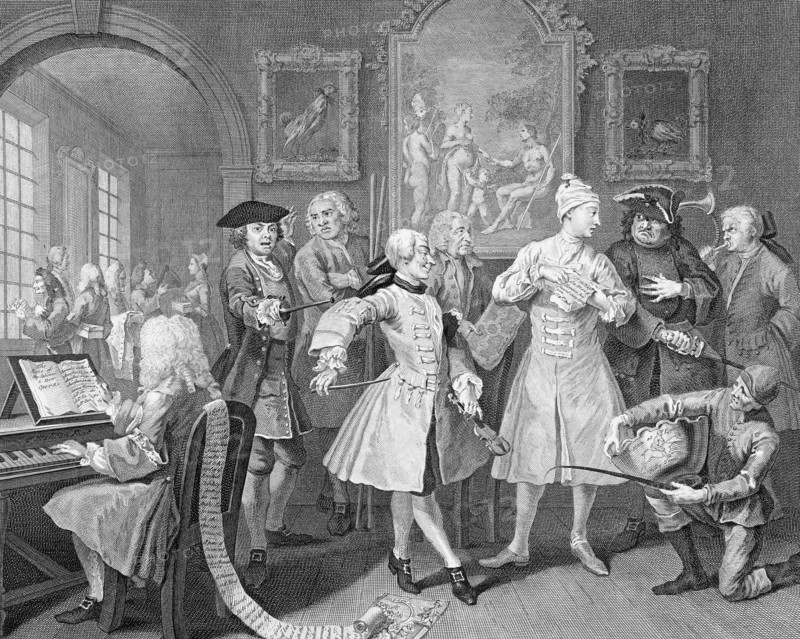 The Rake's Progress by William Hogarth