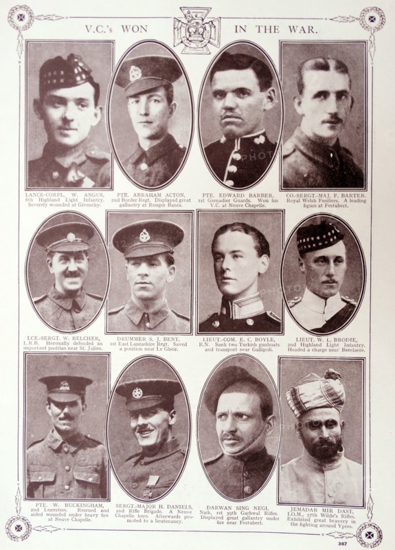 Commemorative article celebrating Victoria Cross medal winners