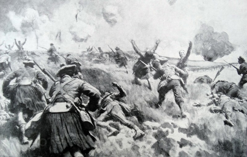 British troops charge at the battle of hooge; in Belgium 1917