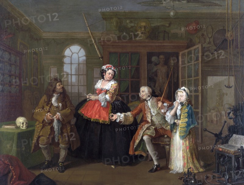 William Hogarth 1697-1764. 'Marriage A-la-Mode' Number  3 The Inspection.