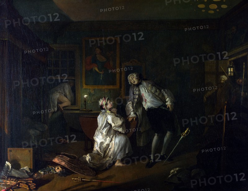 William Hogarth 1697-1764. 'Marriage A-la-Mode' Number  5. The Bagnio.