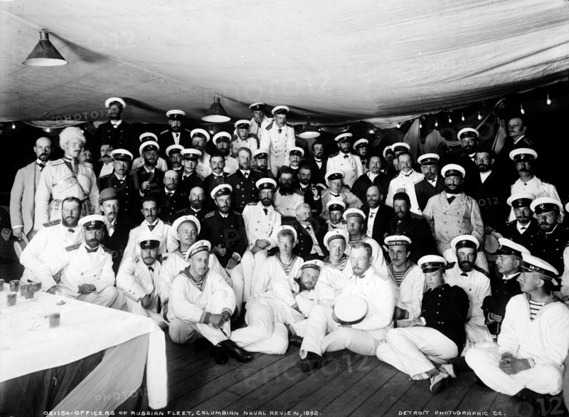Officers of Russian fleet;   Columbian Naval Review;   1893