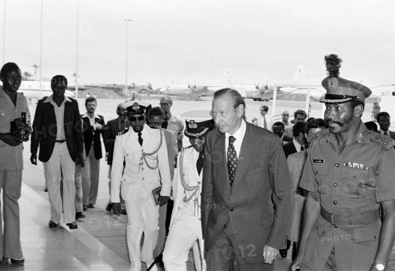 Secretary-General Kurt Waldheim arriving at Lagos Airport