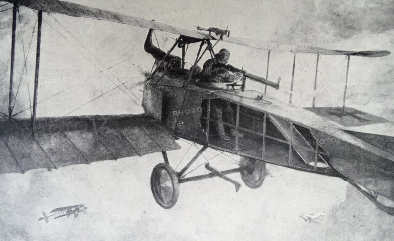 German aircraft gunner during WWI 1916