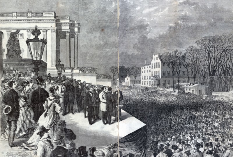 The inauguration of Ulysses S. Grant as president of the USA
