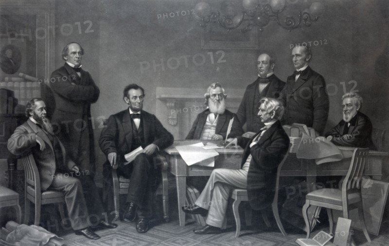 Re-enactment of Abraham Lincoln Signing the Emancipation Proclamation