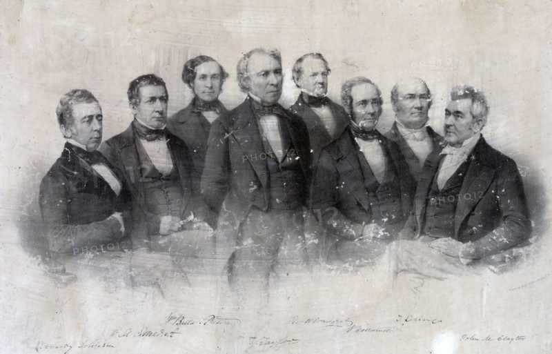 President Taylor with his cabinet officers