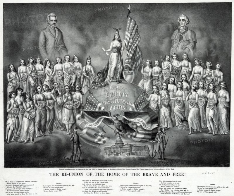 Allegory of reconciliation between the North and South