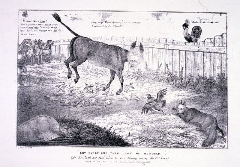 Satire attacking Jackson's treasury funds plan