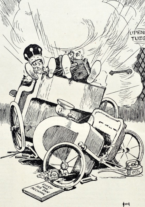 Cartoon depicting the Most Amusing Scene in the Pantomime at Drury Lane