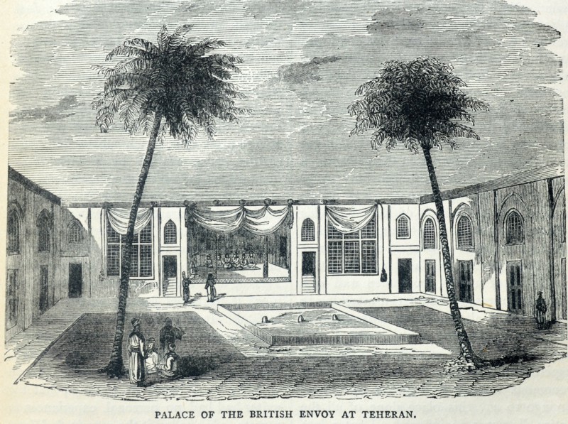 Engraving of the Palace of the British Envoy at Tehran