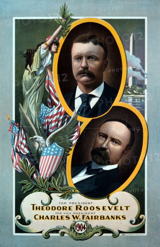 Campaign material for Roosevelt and Fairbanks