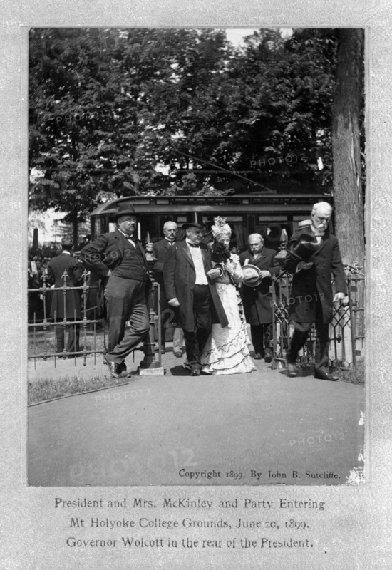 President and Mrs. McKinley and party entering Mt. Holyoke College grounds