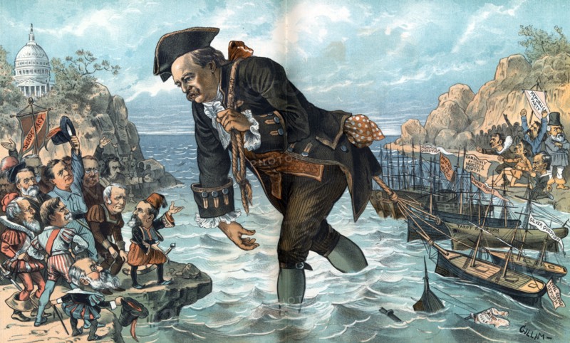 President Cleveland as Gulliver