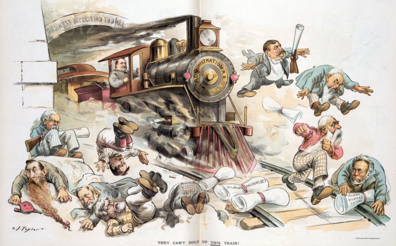 President Cleveland as a railroad engineer
