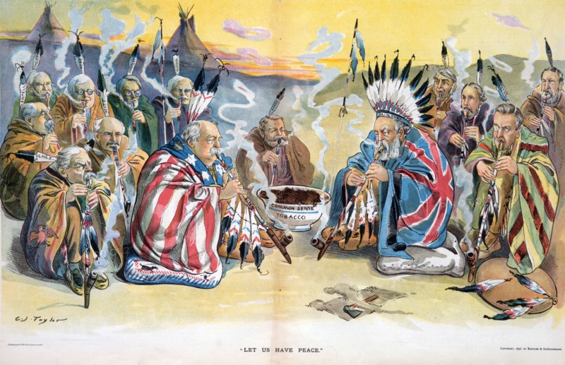 President Cleveland and Prime Minister Cecil dressed as Natives