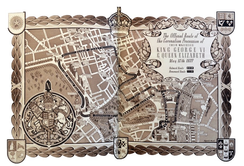 'The Official Route' of the coronation procession