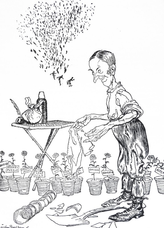 Poor people receive hand-outs of charity