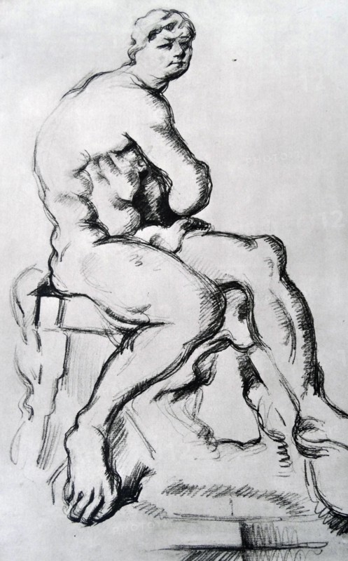 Sketch of Hercules Statue