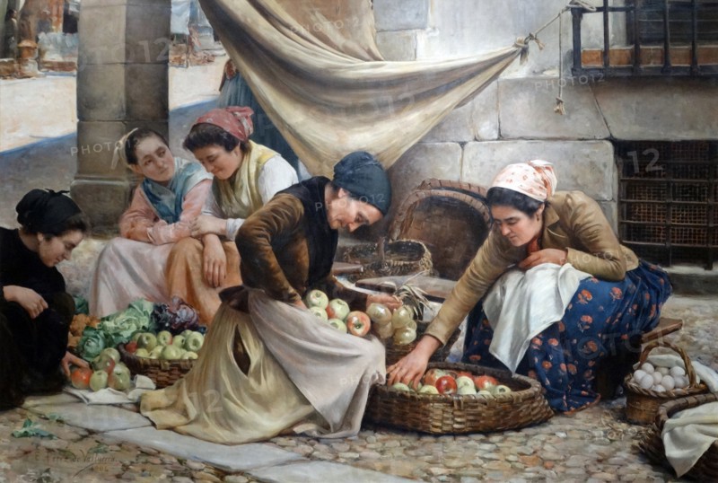 Spanish Market Women at Bilbao' 1904 by Eusebio Pérez de Valluerca