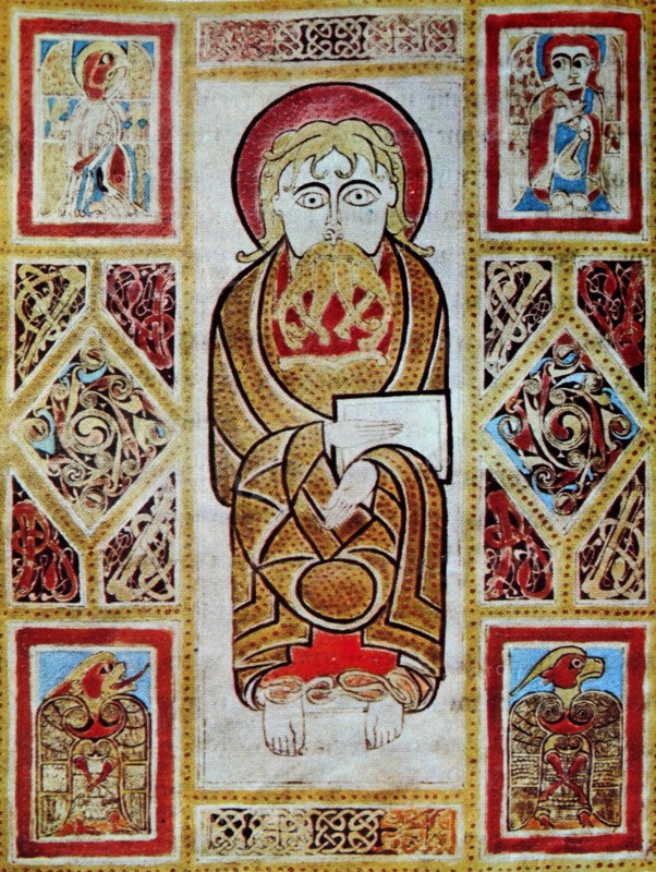 Fresco titled 'Mark the Evangelists' symbols.