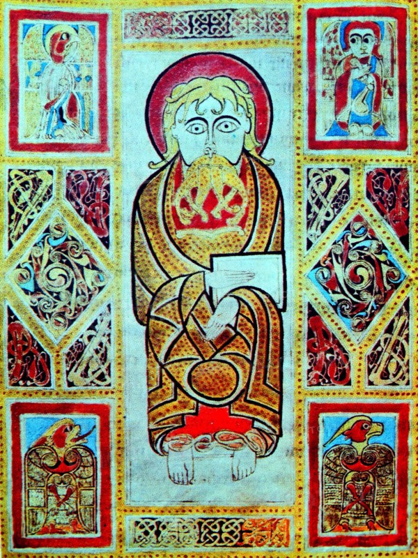 Fresco titled 'Mark the Evangelists' symbols.