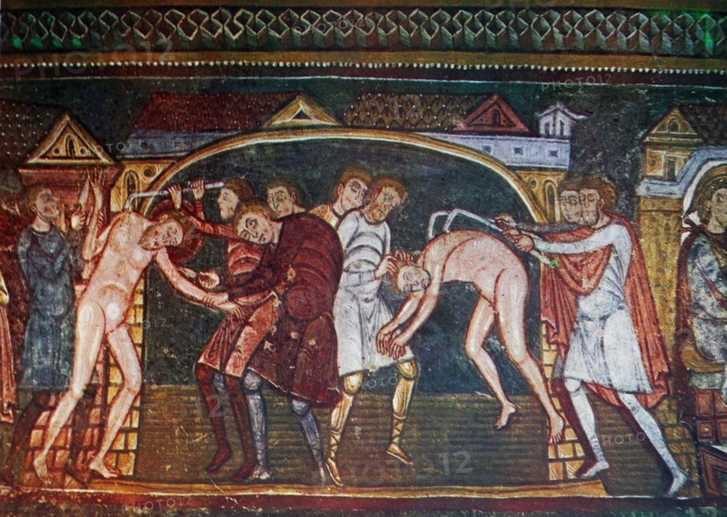 Fresco titled 'Life and Martyrdom of St. Savin and of St. Cyprien.