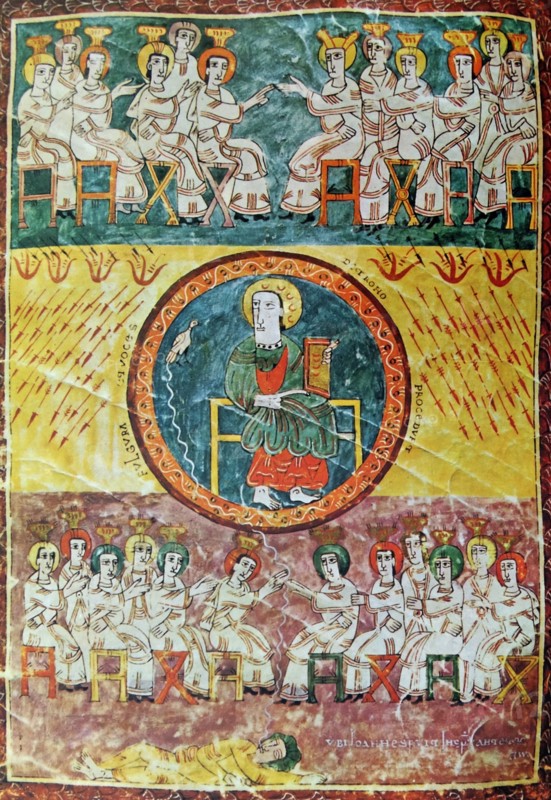 Mural titled 'The Opening of the Seventh Seal' from the Commentary of the Apocalypse