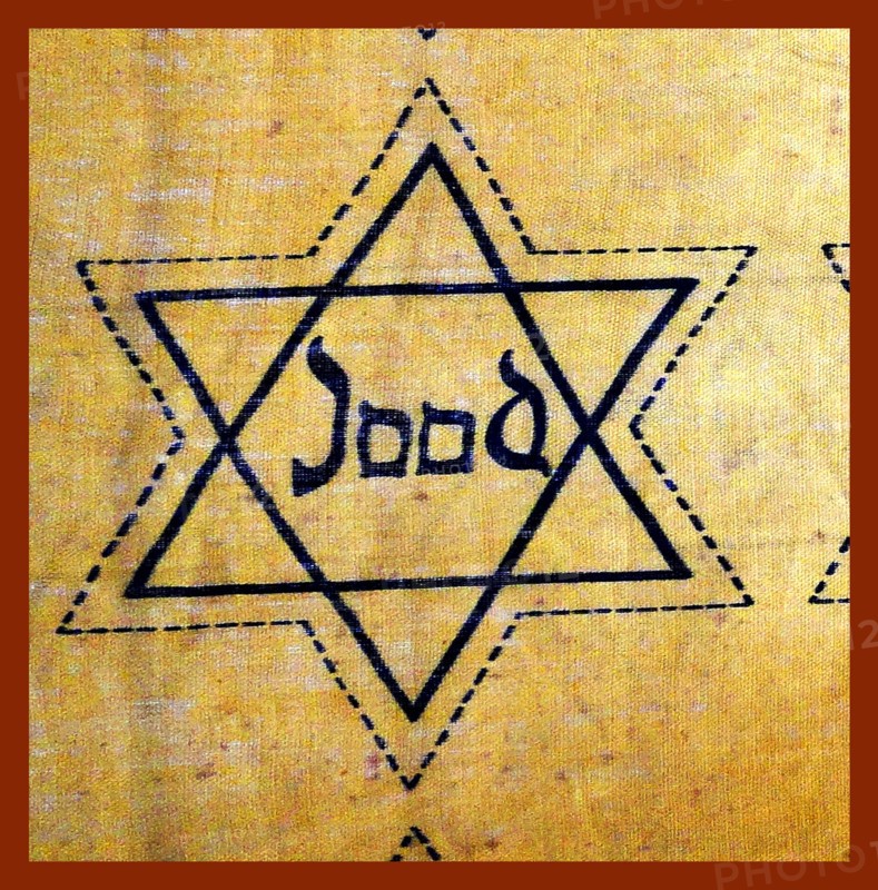Star of David with the word Jew in the centre. Used by the Nazis, World War 11.