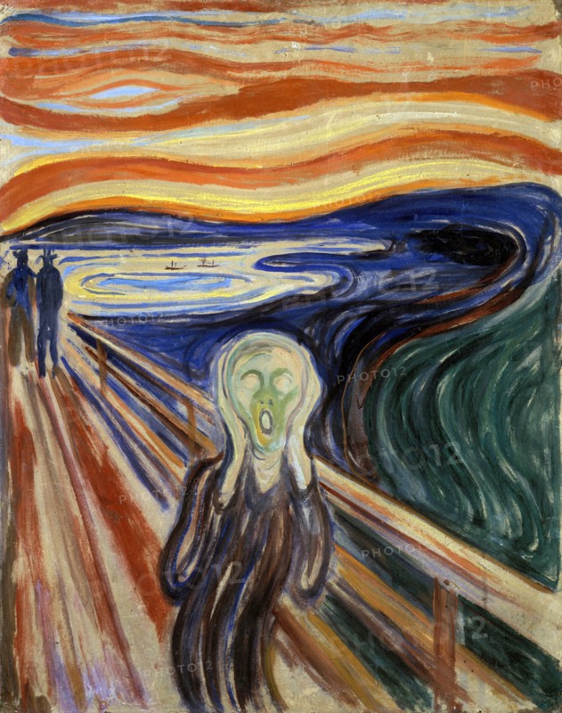 Work entitled The Scream by the Norwegian artist Edvard Munch