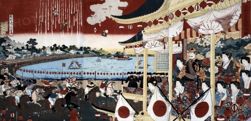 Horse race in Ueno Park.