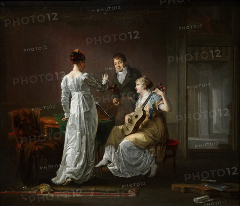 Painting titled 'The Music Lesson'