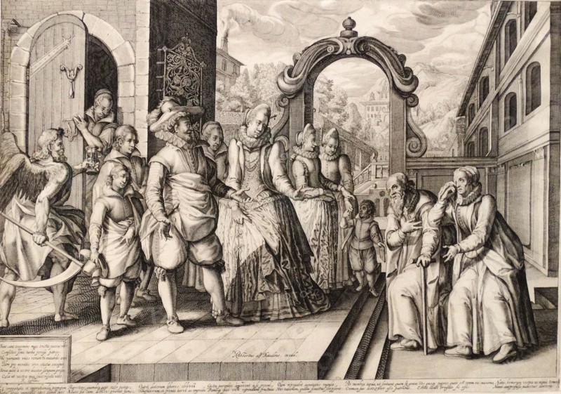 Engraving titled 'Unequal Love'