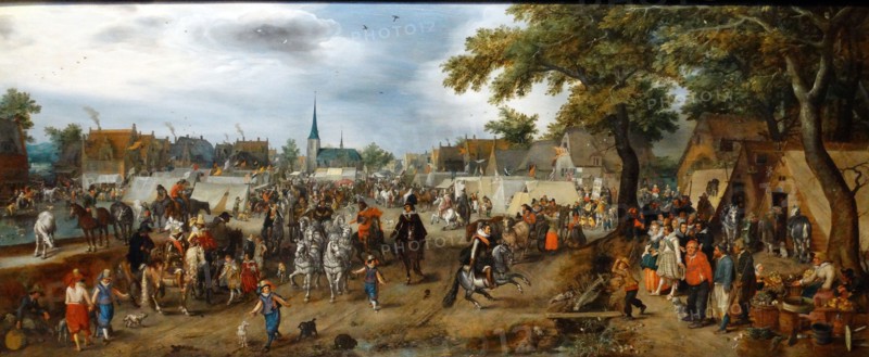 Painting of Prince Maurice and Frederick Henry at the Valkenburg Horse Fair
