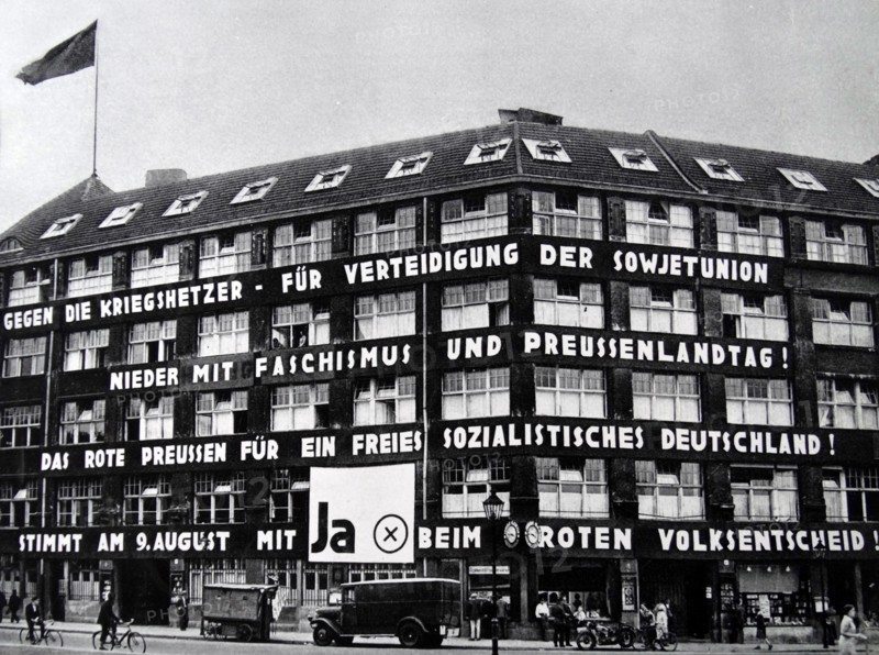 Communist slogans on a building in Germany