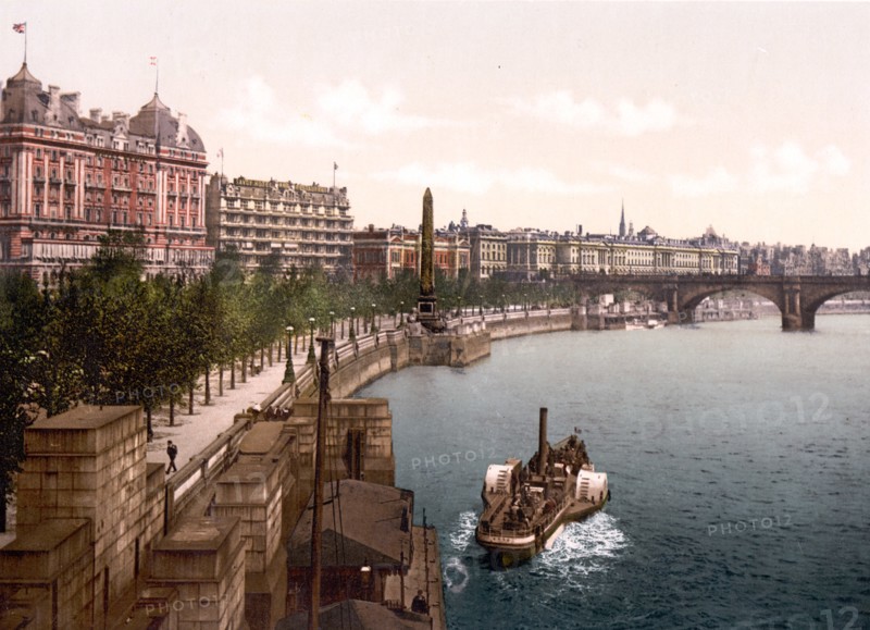 Colour photograph of a steam paddle boat